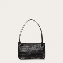 Suzanne Bag M, black croco